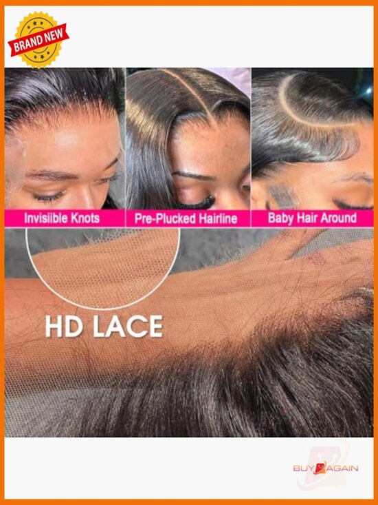 180% Density Body Wave Lace Front Wig Human Hair 13x6 Pre Plucked 32 Inch